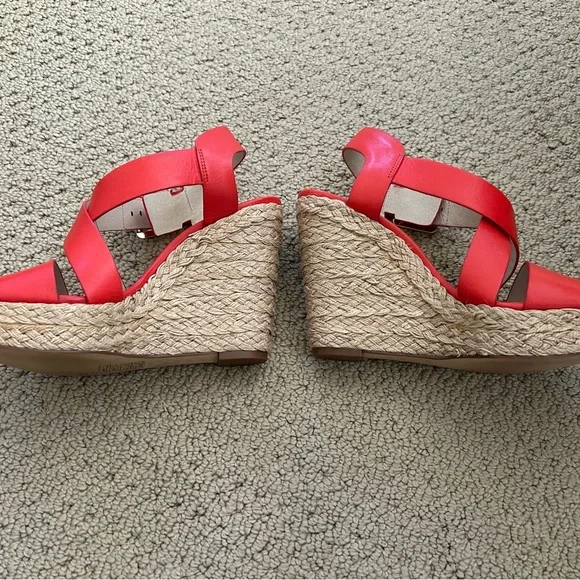 Gorgeous Giovanna Madarin Burnt Orange Michael Kors Sandals Wedges 7.5 - Picture 4 of 7